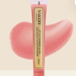 Nakery Lip Flip Shimmer Gloss -  Rosey NIP